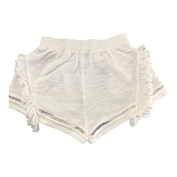 SUBOO Women's Shorts Castaway Fringing And Lattice Detailing White Size 2 - Picture 3 of 9